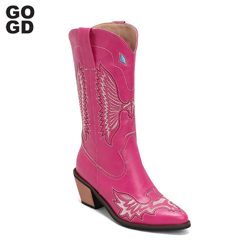 Funky Embroidered Cowgirl Concert Boots